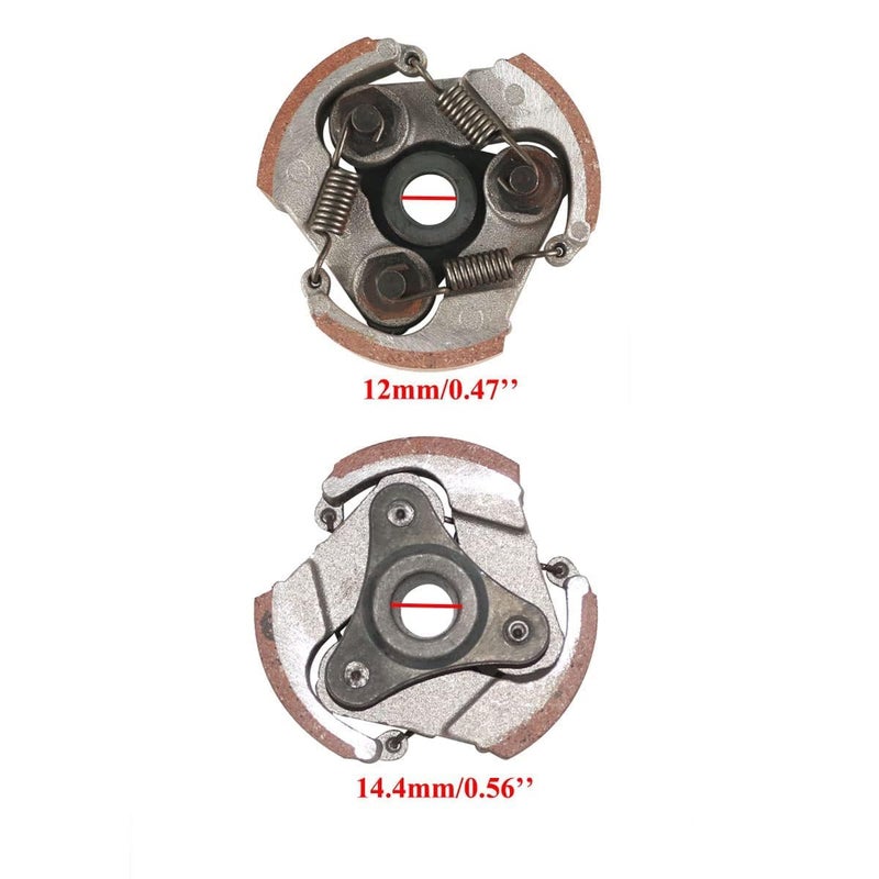 PRO BAT 3 Shoes Centrifugal Clutch Pad No Keyway for 2 Storke 43cc 47cc 49cc Mini Pocket PIT Quad Dirt Bike ATV (Gray) - Image 2